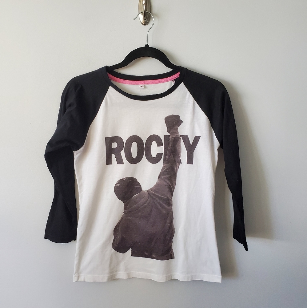 Rocky Balboa logo baseball tee